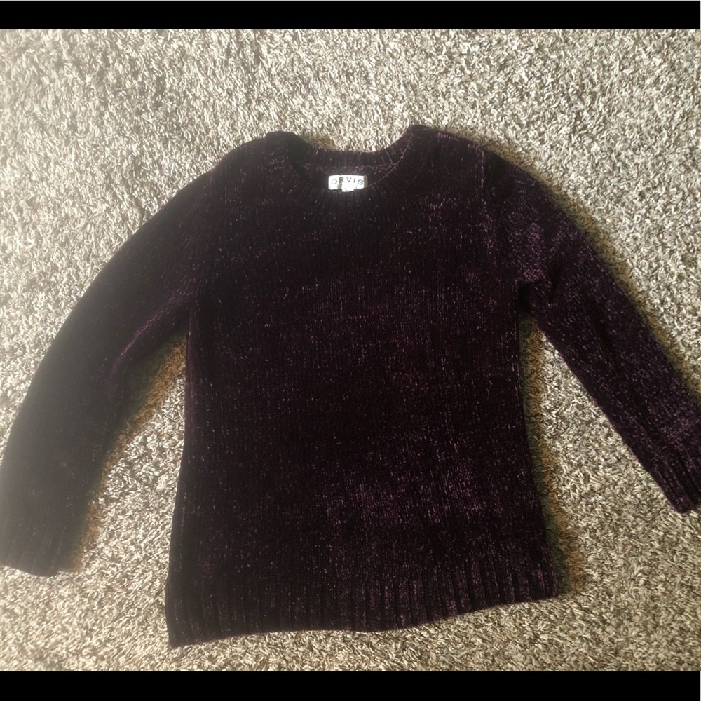 Dark purple knit sweater